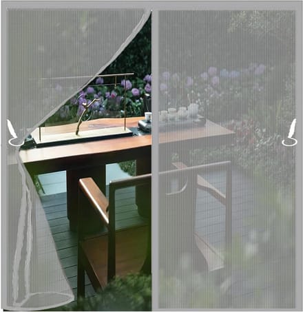 Raamhor - Insectenwering - Insecten Buiten - Magnetische Sluiting - 130x100 cm - Grijs