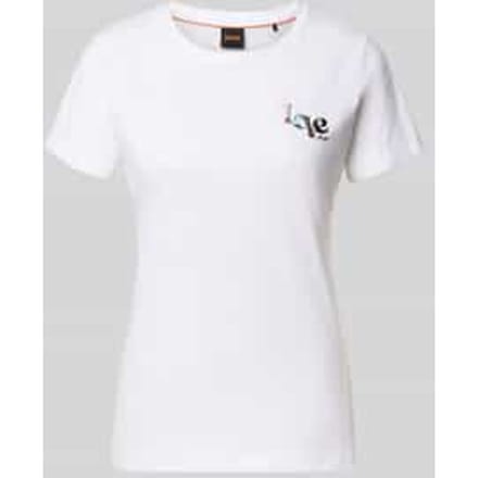 regular fit T-shirt van puur katoen model 'E_ELOVE_5'