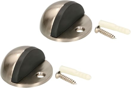 Deurstoppers Set - Vloerhouders - Deurbeweging Beperken - Gelegeerd Staal - 45 x 25 mm - Satijn
