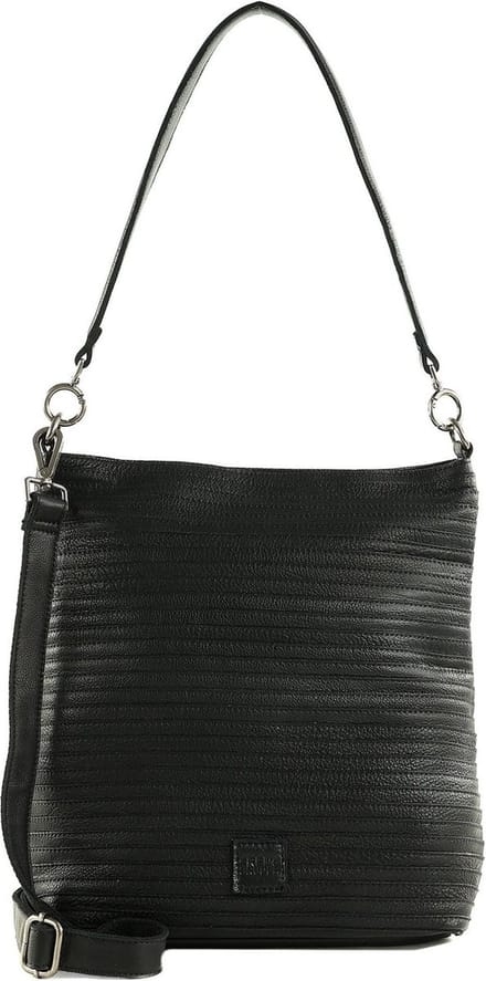 FREDsBRUDER Leren Schoudertas Good Mood Hobo Bag Black Zwart