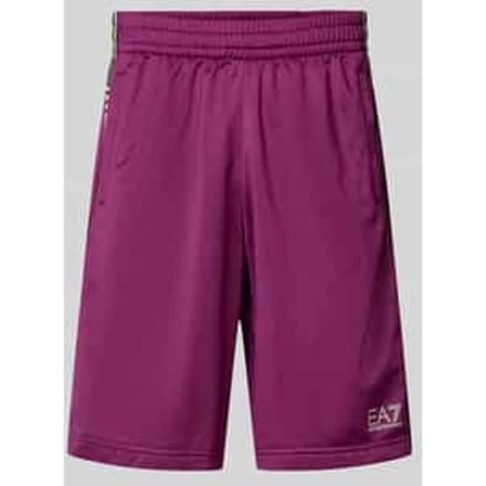 Shorts met logo en steekzakken