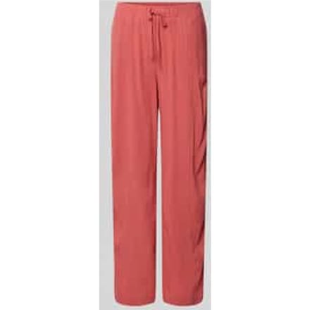Broek van viscose-linnenmix met elastische tailleband
