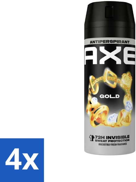 Axe Anti-transpirant Spray Gold 150 ml - Voordeelverpakking - 4 stuks