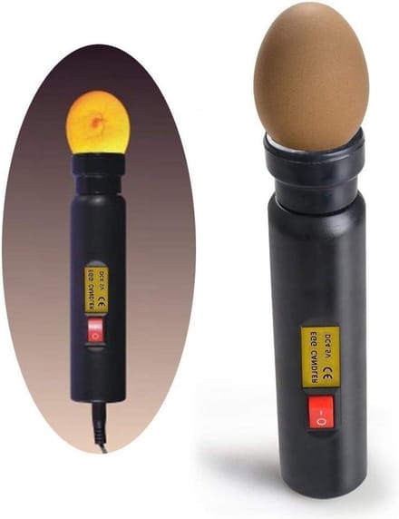 Eier Candler - Vruchtbaarheidstester Ei - Eieren Controleren - Koud Licht Hoge Intensiteit - 15 cm - Wit