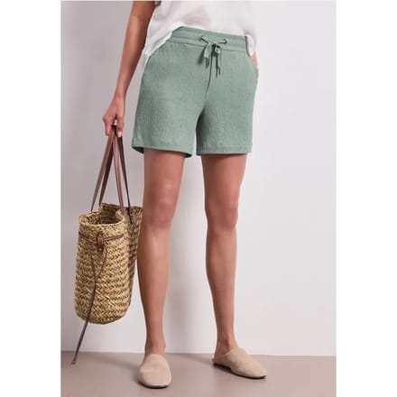 Korte broek met structuur in Loose Fit