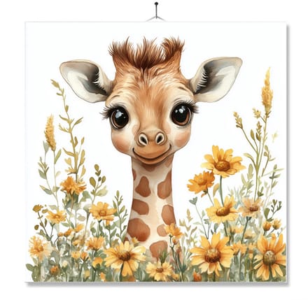 Tegel Met Opdruk | Giraffe | Cadeau | Inclusief Geschenkdoos | Standaard | Ophangsysteem