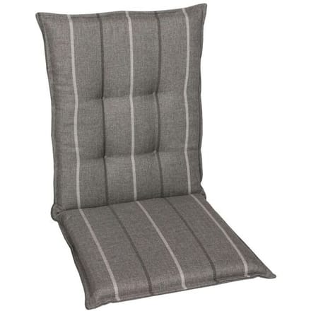 GO-DE TEXTIL Tuinkussen (Stoelkussens voor stoelen met een normale rugleuning, Grijs)