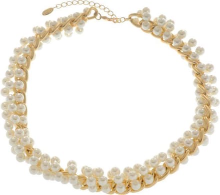 Behave - Korte ketting parels - Goudkleur met verlengketting - Mode-accessoire