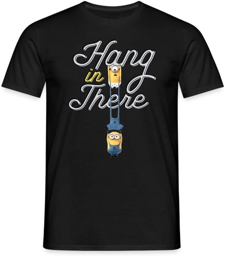 Minions Carl And Phil Hang In There T-Shirt Heren
