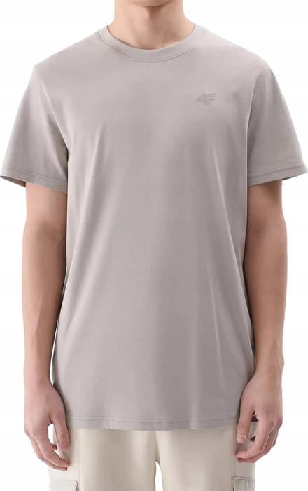 4F T-shirt Heren - Grijs - Katoen - Maat M
