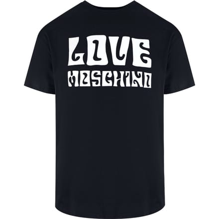 Love Moschino Groovy Logo Zwart T-shirt
