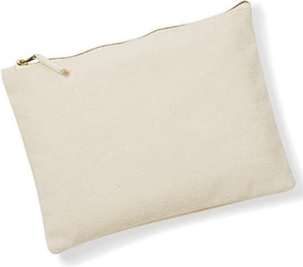Westford Mill Canvas Accessory Pouch WM530 - Natural - L (28 x 20 cm)
