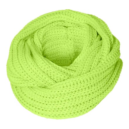 Apollo - Feest snood gebreid - Carnaval snood - Fluor geel - one size - Colsjaal - Carnaval accessoires - Party