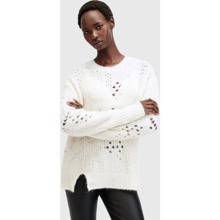 AllSaints Winnie Jumper Chalk White Taglia: L | Maglioni a maglia Outlet | Donna | Bianco