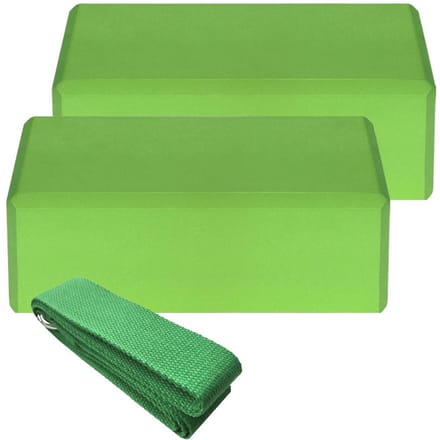 Blocs de Yoga EVA 2 pièces, 1 pièce, sangles de Yoga en coton, blocs de stabilité, ensemble de sangles de Yoga