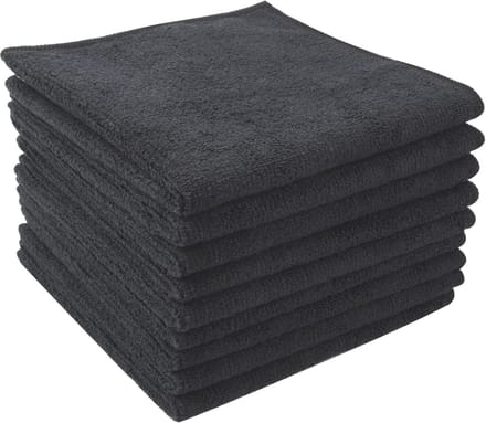 Zwarte Microvezel Keukendoeken - Super Absorberend en Sneldrogend, 9 Stuks, 30x30 cm
