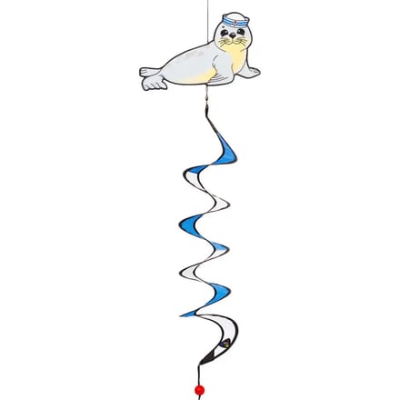 Invento Windgong Zeehond 100 X 22 Cm Polyester Grijs/blauw