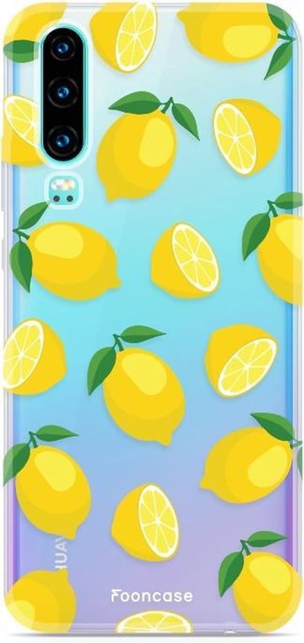 Fooncase Hoesje Geschikt voor Huawei P30 - Shockproof Case - Back Cover / Soft Case - Lemons / Citroen / Citroentjes