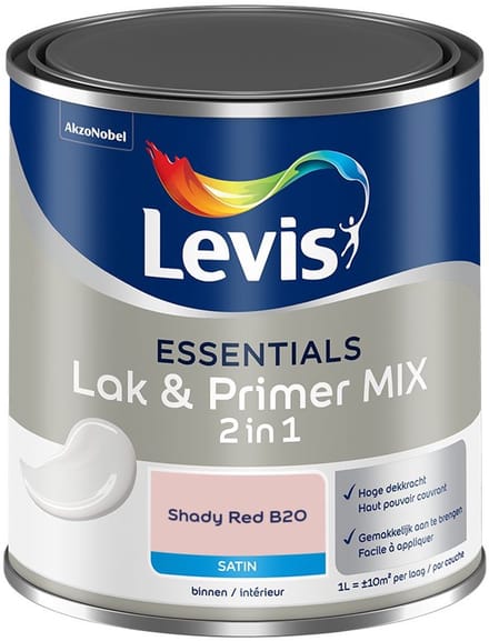 Levis - Essentials Lak & Primer Mix - Shady Red B20 - Mengverf - 1 L