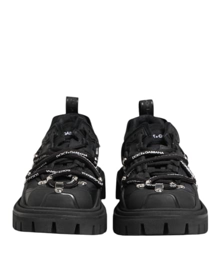 Dolce & Gabbana Zwarte Lage Veterschoenen voor Trekking