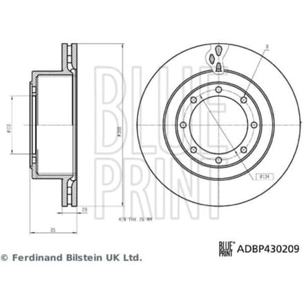 Remschijf BLUE PRINT ADBP430209