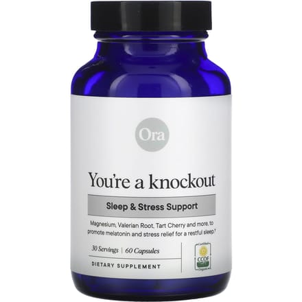 Ora, Votre Complément Knockout, Sommeil et Stress, 60 Capsules