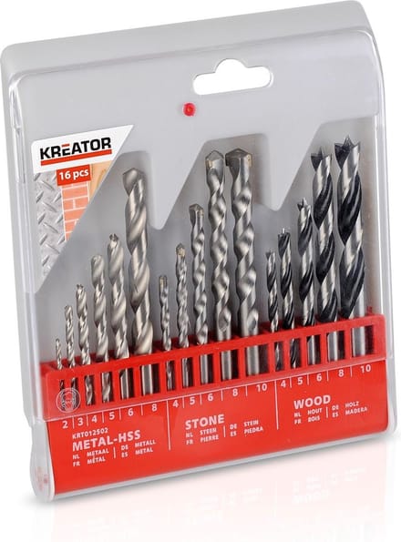 Kreator - Accessories - KRT012502 - Gemengde boorsets - Ø 2-10mm - 16 st.