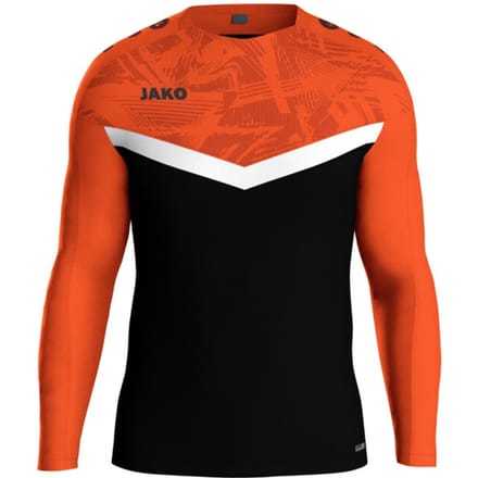 Jako Iconic Sweater Heren - Zwart / Fluo Oranje | Maat: S
