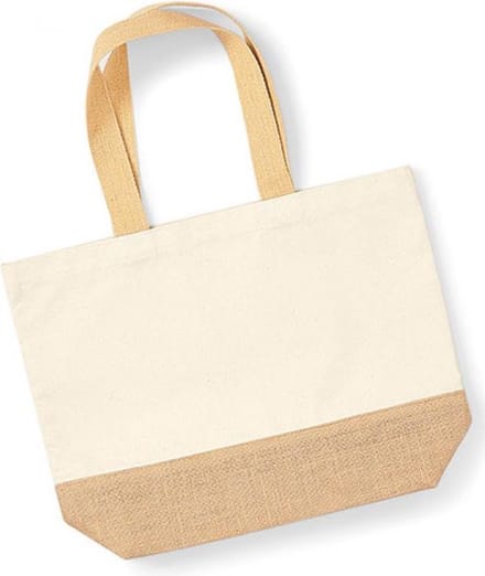 Jute Base Canvas Bag (Natuurlijk)