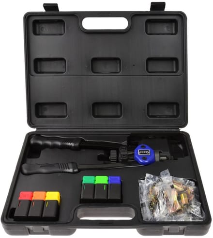 GEKO Riveter set - 6 maten - Chroom-molybdeen staal - 330mm - Inclusief moeren en koffer