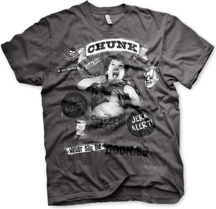 The Goonies Heren Tshirt -L- Chunk Jerk Alert Grijs