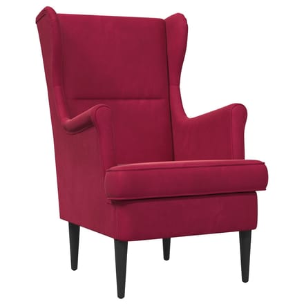 vidaXL - Fauteuil - Wijnrood - Fluweel