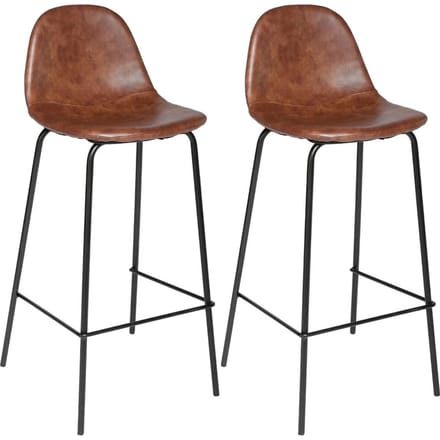 Eazy Living Barkruk Mara Bruin - 2 stuks