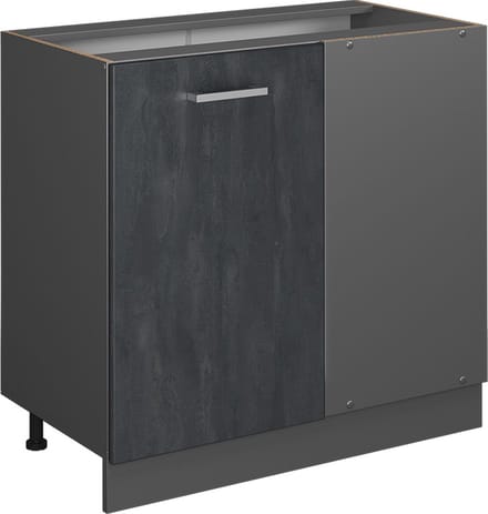 Vicco R-Line Hoekkast – 86 cm WB Eik Zwart beton