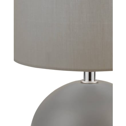 Searchlight Tafellamp Quorin, grijs, textiel/staal, 25 cm, E14