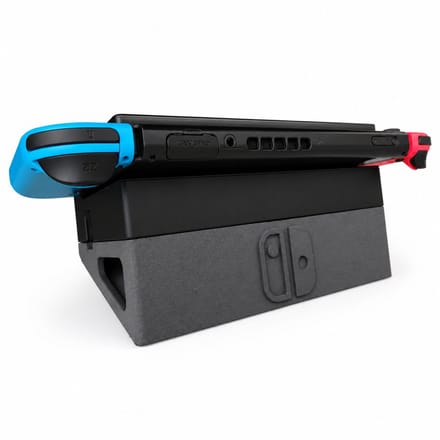 Horizontale Dock Adapter Geschikt voor Originele Nintendo Switch Dock – Flip Dock – Ruimtebesparend Design – Grijs