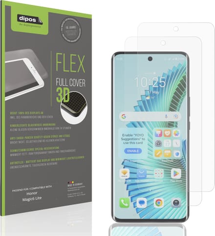 dipos FLEX – 2x Matte Screenprotector geschikt voor Honor Magic6 Lite | Volledige Schermbescherming | Case-Friendly