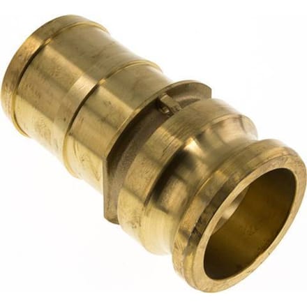 Camlock DN 60 (2 1/2'') Koppeling Messing met slangpilaar (63 mm) Type E MIL-C-27487