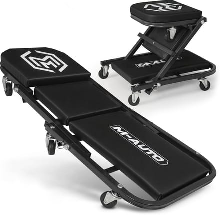 Opvouwbare 2-in-1 Auto Creeper & Garage Stoel - Verstelbare Roller met 350 lbs Capaciteit