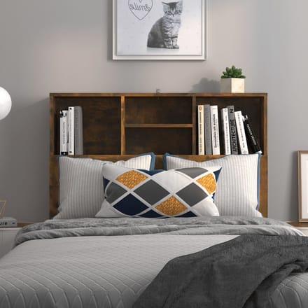 vidaXL - Hoofdbordkast - 100x19x103,5 - cm - gerookt - eikenkleurig
