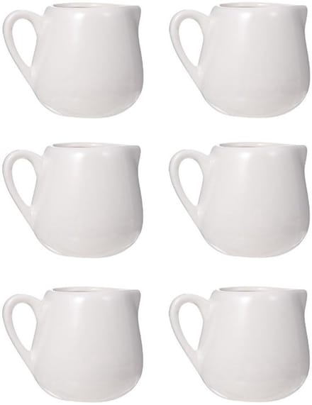 Solidchoice - Dailygoody - Mini Creamer Kruik - Keramische Melkkan - Handvat - Wit