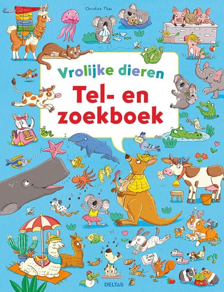 Tel- en zoekboek - Vrolijke dieren Kartonboekjes