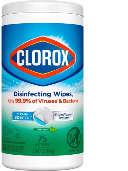 Clorox Fresh Scent - Schoonmaakdoekjes - 75 stuks, geur