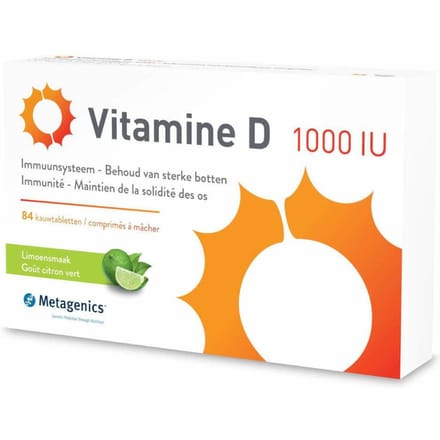 Metagenics Vitamine D 1000iu 84 Kauwtabletten