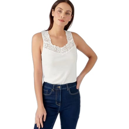 Damart - Zijdezachte tanktop Thermolactyl - Dames - Wit - M