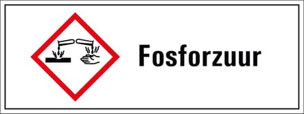Fosforzuur GHS tekststicker 280 x 105 mm