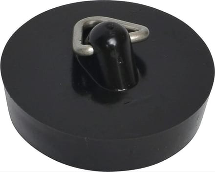 *** Gootsteendop - Gootsteendop - Stop - Gootsteen afsluiten - Plug - Zwart - Universeel - One size - 44MM - van Heble® ***