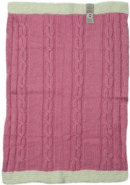 Lodger Baby Dreamer Acryl - Wiegdeken 75x100 cm - Sweetpink Cable
