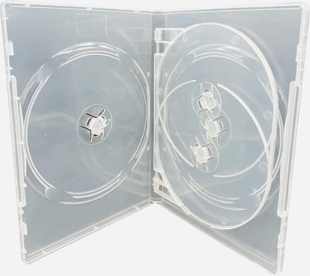 4 Way Clear DVD-CD-BLU RAY Case - 14mm Spine - Dragon Trading® - High Quality