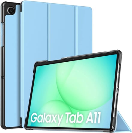 Hoes geschikt voor Samsung Galaxy Tab A11 - Arara Trifold Bookcase TabletHoes - Licht Blauw